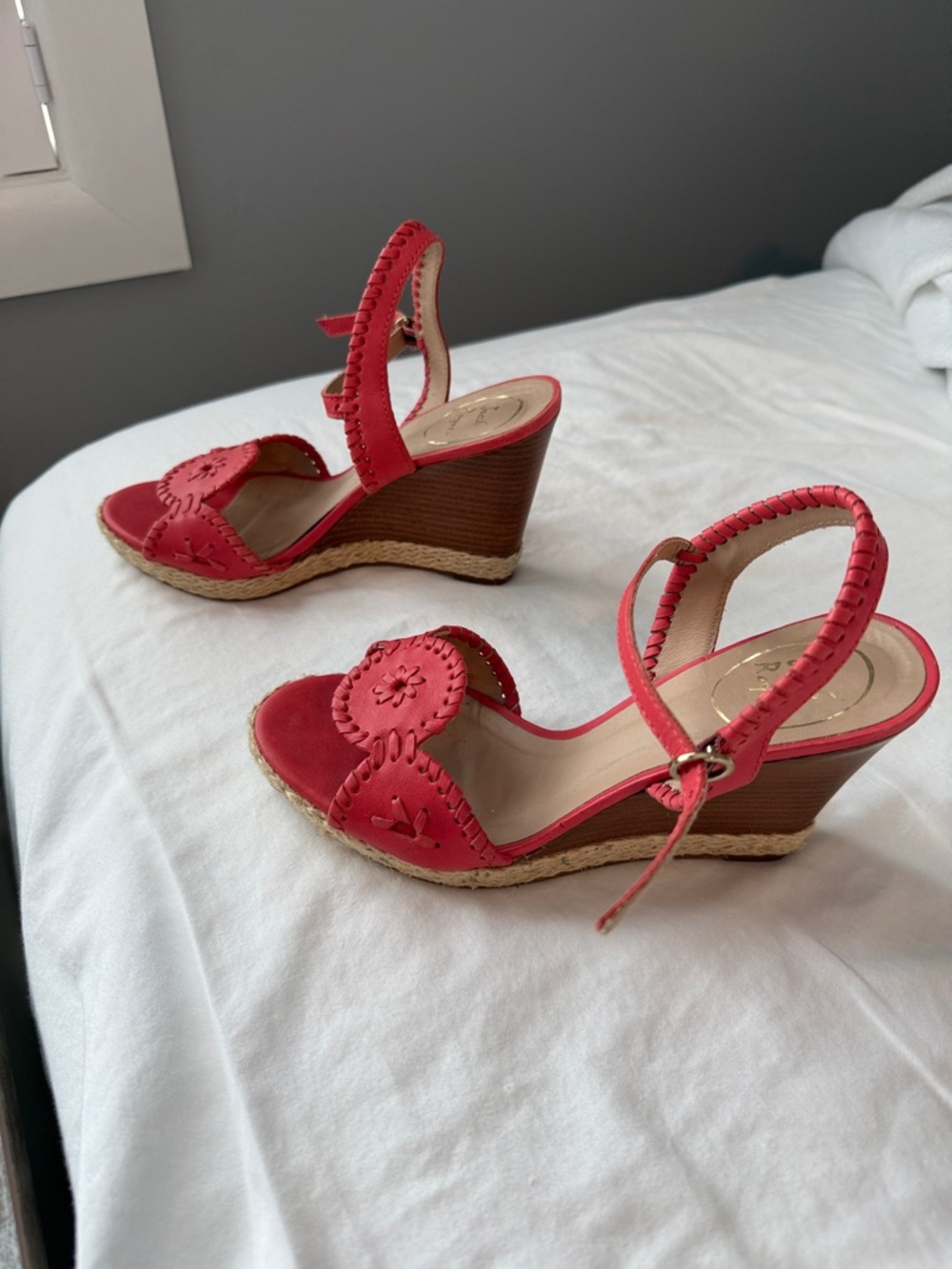 Coral Leather Ankle-Strap Sandals - Picture 2 of 3
